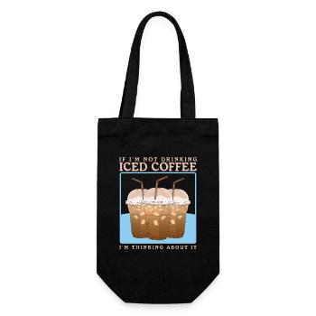 Iced Coffee Iced Coffee Coffee Lover Gift - Gift Bag for Bottles - black - Front