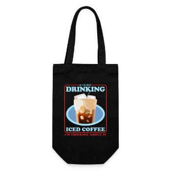 Iced Coffee Coffee Lover Iced Coffee Gift - Gift Bag for Bottles - black - Front