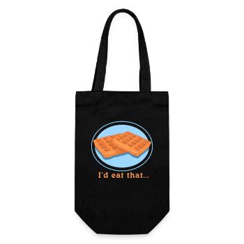 Waffle Waffle Lover Waffles Gift - Gift Bag for Bottles - black - Front