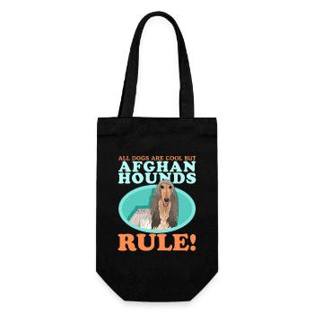 Lévrier afghan chien propriétaire de chien cadeau - Sac à bouteille - noir - Devant