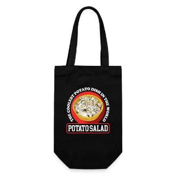 Kartoffelsalat Erdäpfelsalat Geschenk - Geschenkbeutel für Flaschen - Schwarz - Vorne