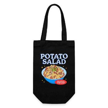 Kartoffelsalat Härdöpfelsalat Geschenk - Geschenkbeutel für Flaschen - Schwarz - Vorne