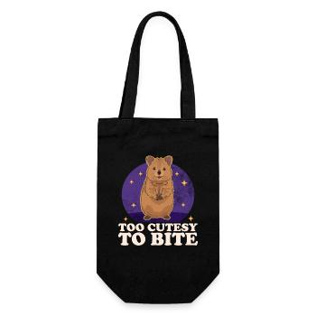 Quokka Känguru Quokkas Geschenk - Geschenkbeutel für Flaschen - Schwarz - Vorne