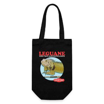 Iguana Reptile Lizard Iguanas Gift - Gift Bag for Bottles - black - Front