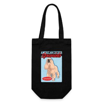 Cadeau de chien American Cocker Spaniel - Sac à bouteille - noir - Devant