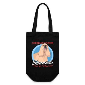 Amerikanischer Cocker Spaniel Geschenk - Geschenkbeutel für Flaschen - Schwarz - Vorne