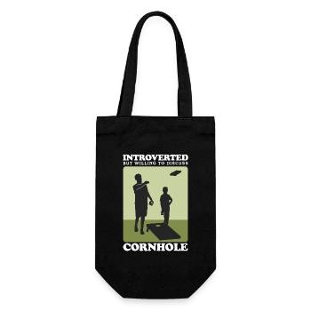 Cornhole Player Blind Hole Bean Bag Gift - Gift Bag for Bottles - black - Front