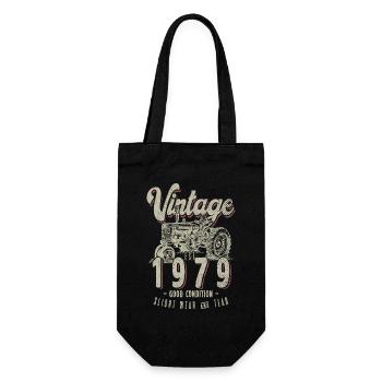 Anniversaire De Fermier De Tracteur Vintage Né En 1979 - Sac à bouteille - noir - Devant