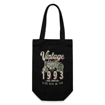 Anniversaire Fermier Tracteur Vintage Né En 1993 - Sac à bouteille - noir - Devant