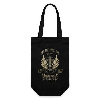 Ich bin nicht alt, ich bin Vintage Retro 1980 Gitarrist - Geschenkbeutel für Flaschen - Schwarz - Vorne