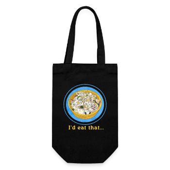 Kartoffelsalat Erdäpfelsalat Geschenk - Geschenkbeutel für Flaschen - Schwarz - Vorne