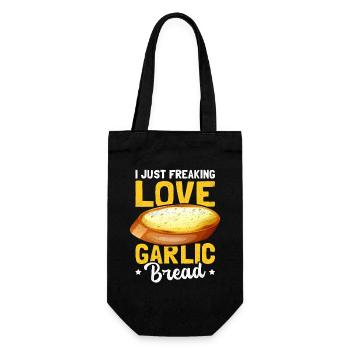 Garlic Bread Garlic Breads Gift - Gift Bag for Bottles - black - Front
