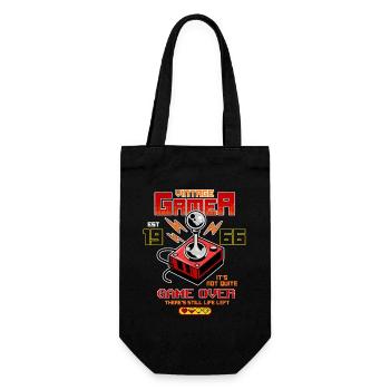 Vintage Gamer Since 1966 Funny Birthday Gaming - Gift Bag for Bottles - black - Front