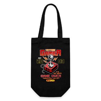 Vintage Gamer Seit 2003 Lustiger Geburtstag Gaming - Geschenkbeutel für Flaschen - Schwarz - Vorne