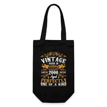 Birthday August 2000 - Awesome since August 2000 - Gift Bag for Bottles - black - Front
