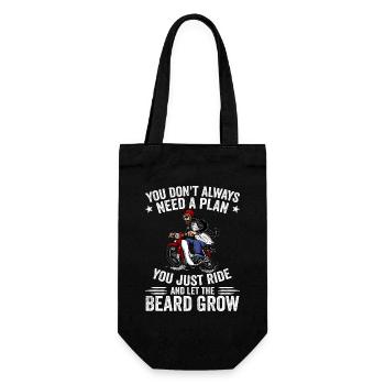 Motorcycle Beard Biker Full Beard Bike Rocker - Sac à bouteille - noir - Devant