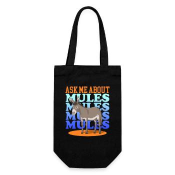Maultier Maulesel Muli Mulis Maultiere Geschenk - Geschenkbeutel für Flaschen - Schwarz - Vorne