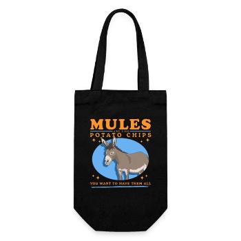 Maultier Muli Maultiere Maulesel Geschenk - Geschenkbeutel für Flaschen - Schwarz - Vorne