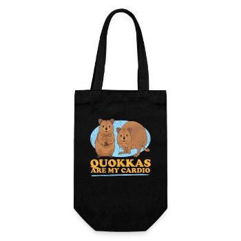 Quokka Kangaroos Short-tailed Kangaroo Gift - Gift Bag for Bottles - black - Front