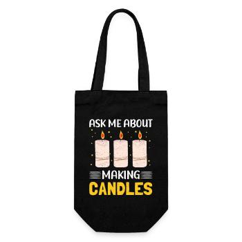 Candles Candle Maker Candle Maker Gift - Gift Bag for Bottles - black - Front