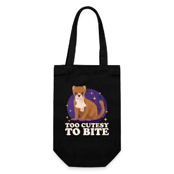 Cadeau de petite belette de souris Weasel - Sac à bouteille - noir - Devant