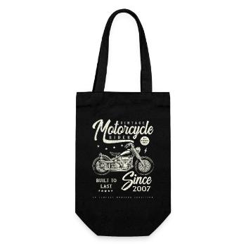Vintage Motorcycle Bikers Motorbike Birthday 2007 - Gift Bag for Bottles - black - Front
