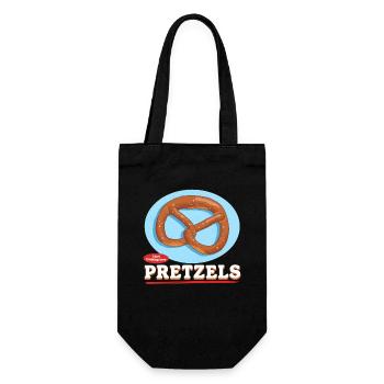 Brezel Brezelliebhaber Brezeln Geschenk - Geschenkbeutel für Flaschen - Schwarz - Vorne
