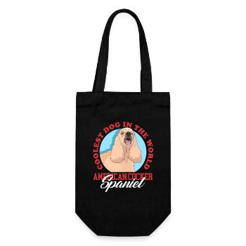 Cocker américain épagneul chien cadeau - Sac à bouteille - noir - Devant