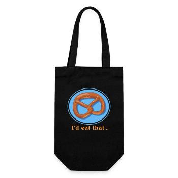 Brezel Brezeln Brezelliebhaber Geschenk - Geschenkbeutel für Flaschen - Schwarz - Vorne