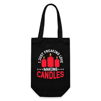 Candles Candle Maker Candle Maker Gift - Gift Bag for Bottles - black - Front