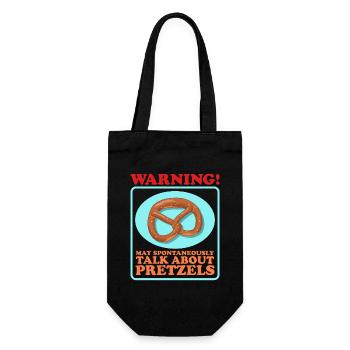 Brezel Brezeln Brezelliebhaber Geschenk - Geschenkbeutel für Flaschen - Schwarz - Vorne