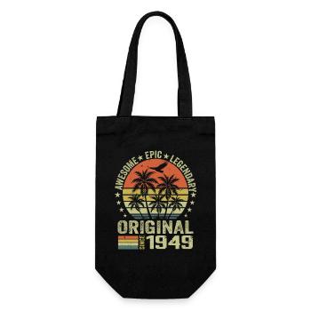Birthday Party 1949 Vintage 1949 Retro 1949 - Gift Bag for Bottles - black - Front