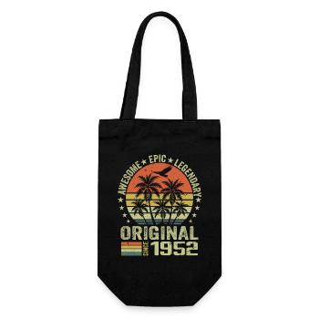 Fête D'anniversaire 1952 Millésime 1952 Rétro 1952 - Sac à bouteille - noir - Devant