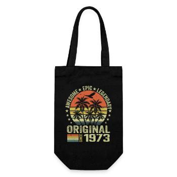 Fête D'anniversaire 1973 Millésime 1973 Rétro 1973 - Sac à bouteille - noir - Devant