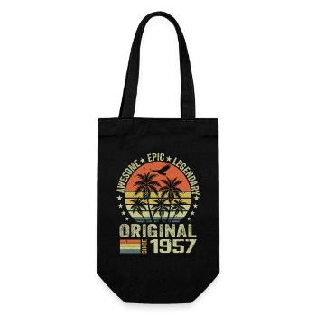 Fête D'anniversaire 1957 Millésime 1957 Rétro 1957 - Sac à bouteille - noir - Devant