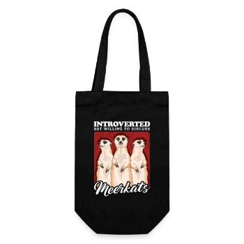 Meerkat funny meerkat - Gift Bag for Bottles - black - Front