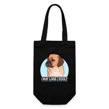 Puggle Dog Owner Dog Owner Gift - Gift Bag for Bottles - black - Front