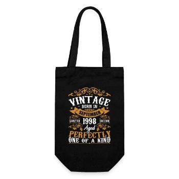 1998 September 1998 26th Birthday Gift 1998 - Gift Bag for Bottles - black - Front