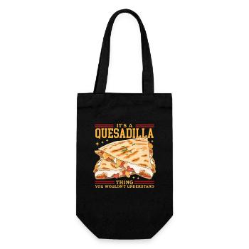 Quesadilla Tortilla Quesadillas Geschenk - Geschenkbeutel für Flaschen - Schwarz - Vorne