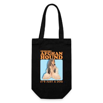 Lévrier afghan chien chien propriétaire cadeau - Sac à bouteille - noir - Devant