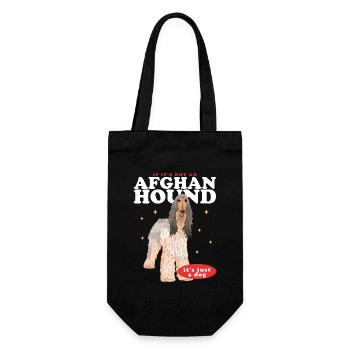 Lévrier afghan chien propriétaire cadeau - Sac à bouteille - noir - Devant