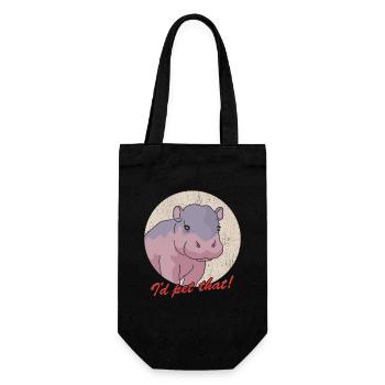 Hippo Baby Hippos Hippos Hippos Gift - Gift Bag for Bottles - black - Front