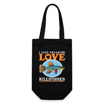 Killifish Egg-laying Toothcarp Fish Gift - Gift Bag for Bottles - black - Front