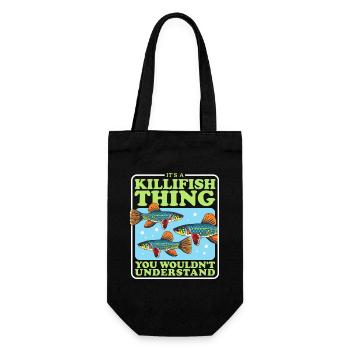 Killifish Fish Egg-laying Toothcarp Gifts - Gift Bag for Bottles - black - Front