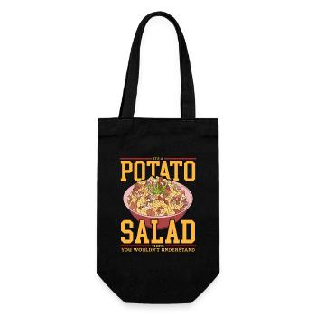 Kartoffelsalat Erdäpfelsalat Geschenk - Geschenkbeutel für Flaschen - Schwarz - Vorne