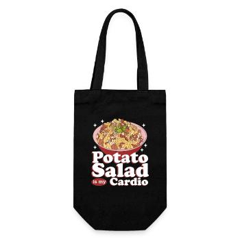Kartoffelsalat Härdöpfelsalat Geschenk - Geschenkbeutel für Flaschen - Schwarz - Vorne