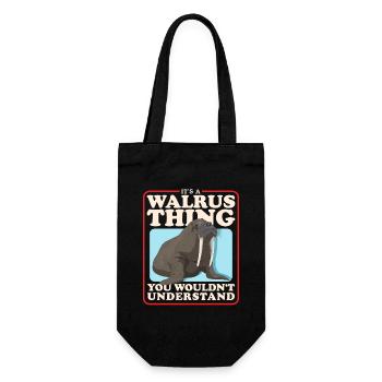 Walrus Walrus Gift - Gift Bag for Bottles - black - Front