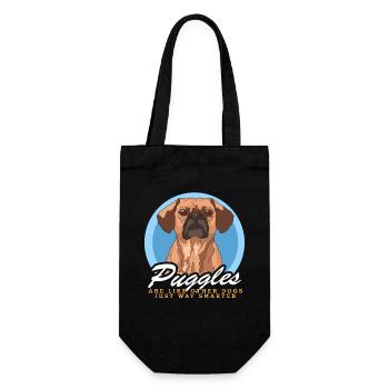 Puggle Dog Owner Dog Owner Gift - Gift Bag for Bottles - black - Front