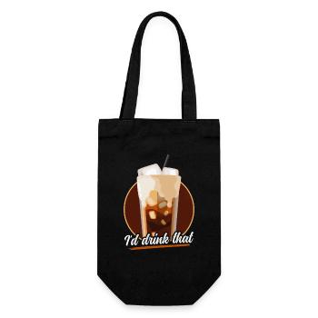 Iced Coffee Iced Coffee Coffee Lover Gift - Gift Bag for Bottles - black - Front