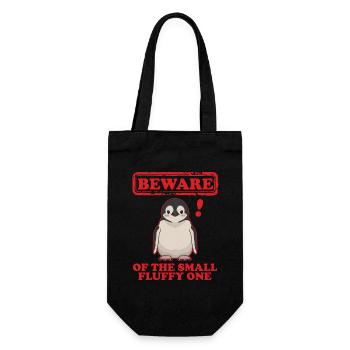 Pinguin Baby lustige Pinguine Geschenke - Geschenkbeutel für Flaschen - Schwarz - Vorne